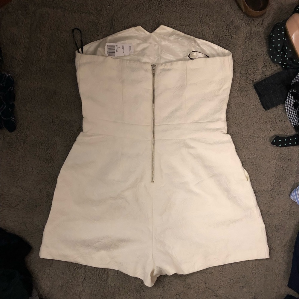 2/$25 white textured romper - Picture 2 of 3